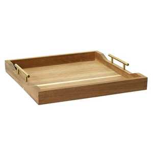Plateau rectangulaire en bois massif, fait main, poli, décoration de table moderne - Product Image 4