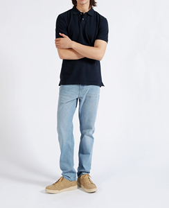 Nouvelle Arrivée 2025 – Polo Homme à Manches Longues avec Épaules Tombantes et Rayures, 100% Coton, Coupe Ample, Personnalisable Numérique - Product Image 1