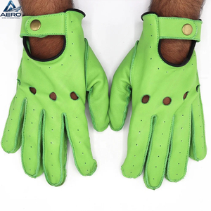 Guantes de Trabajo de Cuero Resistentes, Guantes de Conductor de Cuero Vacuno Duraderos para Uso en Construcción e Industrial, Fabricación al por Mayor - Product Image 3