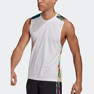 T-shirt sans manches classique personnalisé pour homme en coton, coupe ample, imprimé, 100 % coton - Product Image 1