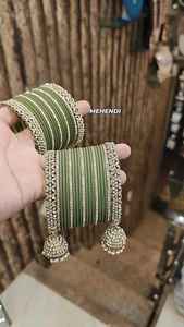 Latest Collection AA IMPEX Handmade Women Bridal Churiyan <b>Bangles</b> Pearl Trendy Geometric Design Customizable Colors & Sizes PK - Product Image 2