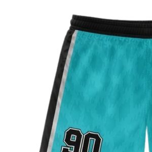 Shorts de lacrosse unisexe bleu sarcelle et noir en polyester léger, uniforme sportif, vêtements d'entraînement d'équipe - Product Image 4