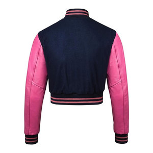 Varsity <b>Jacket</b> Women Premium Quality <b>Leather</b> and Wool Baseball Letterman <b>Jacket</b> for Womens <b>Long</b> Sleeve Stylish Classic Outerwear - Product Image 3