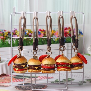 2026 Nuovissimo Ciondolo a Forma di Hamburger Cartoon per Borsa, Decorazione per Specchietto Retrovisore Auto, per Donna e Uomo - Product Image 1
