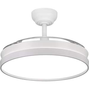 Ventilador de Techo con Luz de 72W y 7590lm, Ultra Silencioso, Invisible, con Control Remoto y Aspas Retráctiles, Luz Decorativa - Product Image 2