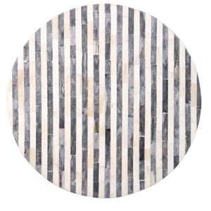 Eco-Friendly Grey and White Stripe Luxury Handmade Traditional Design Modern Appearance <b>Stool</b> Furniture for Living Room <b>Bedroom</b> - Product Image 3