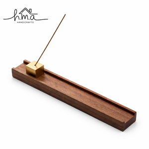 Long Brass Incense Holder Channel Tray with Curved End <b>Stick</b> Stand Minimalist Ash Catcher Modern Home Fragrance Meditation Decor - Product Image 5