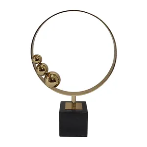 Escultura Abstracta de Hierro de Primera Calidad, Pieza Artística de Decoración de Interiores para Espacios de Vida de Lujo, Escultura Moderna China - Product Image 5