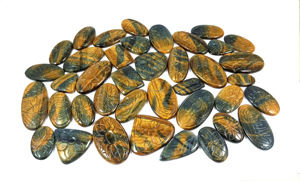 Wholesale Tiger Eye Carving Cabochon Natural Loose Gemstone Mix Shapes and Sizes Customized for Jewelry Making - Product Image 3