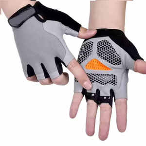 Men's Half-Finger Gym Gloves Polyester Waterproof Non-Slip for Fitness Weight Lifting Breathable - Product Image 4