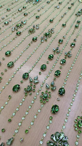 Tela de Encaje con Cuentas de Cristal, Elegante, Lujosa, Clásica, Bordada, con Apliques de Pedrería 3D, Malla de Tul, Hecha a Mano, de Alta Gama - Product Image 5