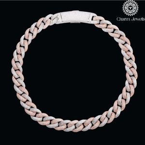 Collar de Cadena con Eslabones de Moissanita Chapado en Oro de 14K, Unisex, Estilo Hiphop, Certificado IGI, Aleación de Plata, para Fiestas, Charm Jewells - Product Image 3