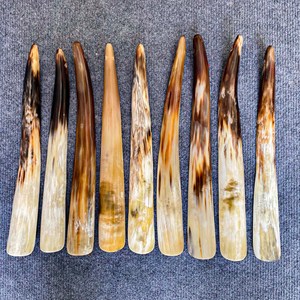 Cuchara para Zapatos de Cuerno de Búfalo Personalizable, Hecha a Mano con Artesanía Natural, de la Mejor Calidad, Tamaño Largo, Fácil de Usar, con Logotipo, Color Natural. - Product Image 6