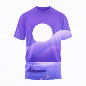 เสื้อยืดกราฟิกสั่งทำจากโรงงานโดยตรง เสื้อยืดคอกลมแขนสั้นผ้าฝ้ายผสมพรีเมียมสำหรับผู้ชาย สตรีทแวร์และกิจกรรมกลางแจ้ง - Product Image 3