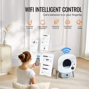 76L Smart Self-Cleaning <b>Cat</b> Litter <b>Box</b> Odor Removal Large Space Automatic Trash Bags Product Category-<b>Cat</b> Litter <b>Box</b> Accessories - Product Image 6