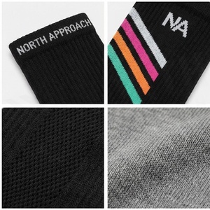 NORTH APPROACH Crew <b>Socks</b> Striped Breathable <b>Running</b> <b>Socks</b> for Adults Summer Season - Product Image 4