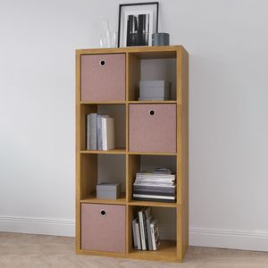 Organizzatore Smart Cube a 8 Cubi, Colore Noce, Libreria 2x4 con Ripiani Aperti per Archiviazione Casa e Ufficio - Product Image 3