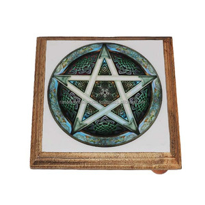 โต๊ะบูชาไม้รูปดาวห้าแฉก งานศิลปะพื้นบ้าน สำหรับการบูชา การทำสมาธิ และพิธีกรรม - หลากหลายรูปแบบและขนาด ราคาประหยัด - Product Image 4