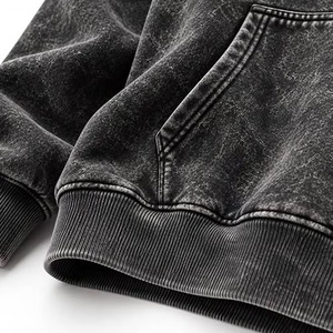 Men's <b>Oversized</b> Acid Wash Hoodie <b>Vintage</b> Raglan Sleeve <b>Sweatshirt</b> with Front Pocket - Product Image 6