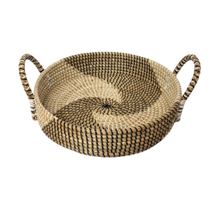 Deluxe Seagrass <b>Tray</b> Handcrafted Storage For Premium Skincare Regimen And Beauty Tools Organization - Product Image 2