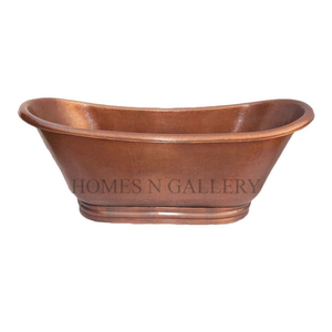 Baignoire ovale autoportante en cuivre, style traditionnel pour salle de bain, design martelé en cuivre pur, baignoire en cuivre à prix abordable - Product Image 3