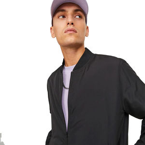 Chaqueta Bomber Negra para Hombre, Estilo Urbano, Calidad Premium, Cortavientos, Rellena, Ropa Exterior Informal, Chaqueta de Moda - Product Image 4