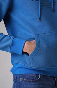 Sweat-shirt à capuche côtelé personnalisé pour homme, coupe ajustée, en coton respirant, confortable, pour usage décontracté, fourni par le fabricant OEM - Product Image 5