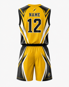 Ensemble d'uniformes de basketball personnalisés, maillot et short de basketball sublimés, vêtements de sport d'équipe avec nom, numéro et logo - Product Image 2