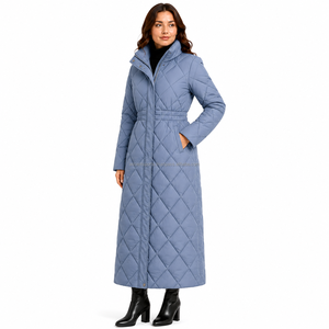 Manteau long à capuche pour femme de haute qualité, doudoune épaisse et chaude, vente en gros OEM, exportation d'usine - Product Image 3