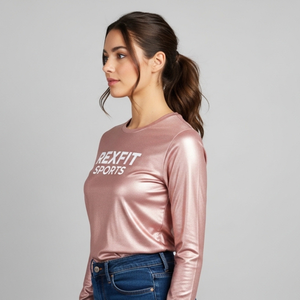 Camisetas de Manga Larga Personalizadas para Mujer, Ropa Deportiva de Alta Calidad, Transpirable, para Entrenamiento, Cuello Redondo, Tallas Grandes - Product Image 6
