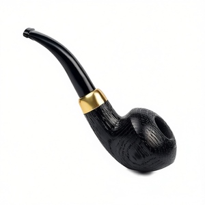 Pipa de Fumar de Madera Natural Hecha a Mano, Tipo Curvado, Acabado Vintage, Ecológica, Duradera y Portátil - Product Image 2