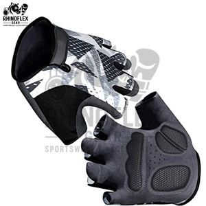 Gants de cyclisme de haute qualité, rembourrés, demi-doigts, respirants, antidérapants, pour l'entraînement en extérieur - Product Image 4