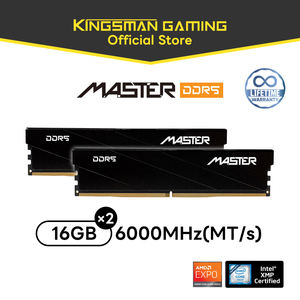[KINGSMAN AITC] หน่วยความจำแรมเดสก์ท็อป DDR5 32GB (2x16GB) 6000MHz รองรับการโอเวอร์คล็อก พร้อมการรับประกันตลอดอายุการใช้งาน มีสินค้าในสต็อก - Product Image 5