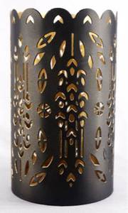 Metal <b>Lantern</b> <b>Set</b> Round Black Gold Lattice Design Heat Resistant Durable Eco-Friendly Christmas Home Decoration - Product Image 3
