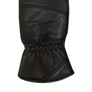 Mitaines en cuir de chèvre noir, doublure douce isolante pour l'hiver, protection contre le froid, pour activités de plein air, snowboard, ski - Product Image 4