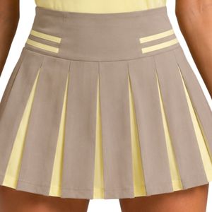 Ensemble polo et jupe plissée pour femme, jaune beurre taupe, pour le tennis et le golf, vêtements de sport personnalisés, respirants, à séchage rapide, vêtements de sport actifs - Product Image 4