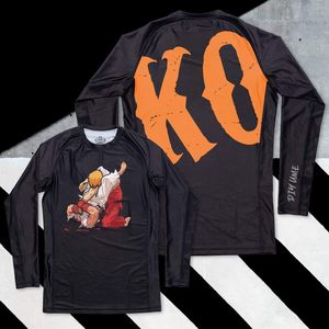 Maillot de compression à manches longues pour homme, personnalisé, pour la lutte KO, le BJJ, coupe ajustée - Product Image 5