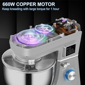 Batidora Eléctrica de 660W, 6 Velocidades, con Pantalla LCD, Temporizador, Cabezal Inclinable, Tazón de Acero Inoxidable de 7.4 Qt - Product Image 5