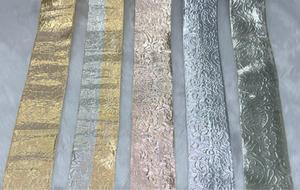Decorative Embroidered Mirror Work Lace Trim Hand Look Pearl Bead Scalloped Border Indian Ethnic Saree <b>Kaftan</b> Craft Material - Product Image 4