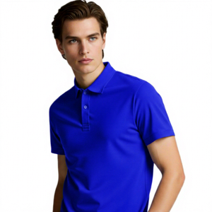 Polo de Algodón Verde para Hombre, Manga Corta, Corte Regular, Informal, Transpirable, Diseño de Color Sólido - Product Image 6