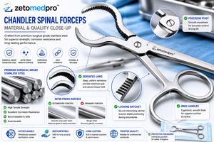 Pinzas Espinales Chandler con Mandíbulas en Línea con los Ejes, Instrumento Quirúrgico ZETOMEDPRO - Product Image 5