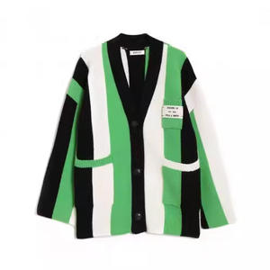 Suéter Cárdigan con Cuello en V de Alta Calidad para Mujer, Abrigo de Punto Fino de Cachemira, Transpirable, para Invierno - Venta al Por Mayor - Product Image 4