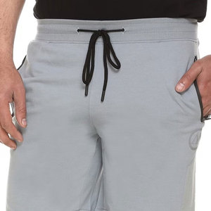 Shorts Bermuda gris pour hommes, couleur unie, avec cordon de serrage à la taille et poches, style décontracté - Product Image 6