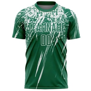 Ensemble d'uniformes de football personnalisés de haute qualité, imprimés pour l'automne, col en V, tricotés sans couture, taille élastique, polyester/coton, séchage rapide - Product Image 1