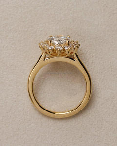 Igi/gia แล็บตัดเพชรวินเทจ14K สีเหลืองแหวนแต่งงาน/งานหมั้นใส่ได้ทั้งชายและหญิงสีขาวทองคุณภาพดีสำหรับงานปาร์ตี้ครบรอบ-คุ้มค่า - Product Image 4