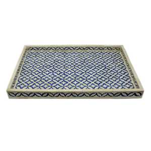 Handmade Eco-Friendly Bone Inlay Wood Serving <b>Tray</b> with Smooth Finish for Serving Beverages & Snacks from india - Product Image 2