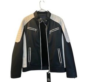 Chaqueta de Cuero Estilo Americano para Hombre, Chaqueta de Motociclista Vintage - Product Image 1