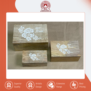 Proveedor Mayorista Indio de Primera Calidad que Vende Cajas de Madera de Mango Hechas a Mano, Caja de Madera Grabada Marrón para Decoración del Hogar - Product Image 2