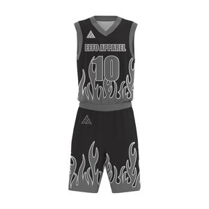 Tenues de basketball personnalisables en gros avec votre propre logo, légères, respirantes, 100 % polyester, ensembles en promotion - Product Image 6