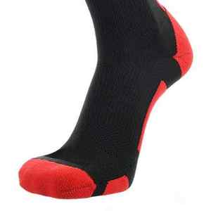 <b>Black</b> Red Crew Athletic <b>Socks</b> Breathable Moisture Wicking Spandex Polyester for Basketball Summer Sports Adults - Product Image 3